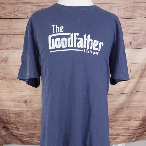 LIFE IS GOOD THE GOODFATHER CRUSHER TEE MENS SIZE XXL 2XL HUMOR FUNNY - Picture 2 of 5